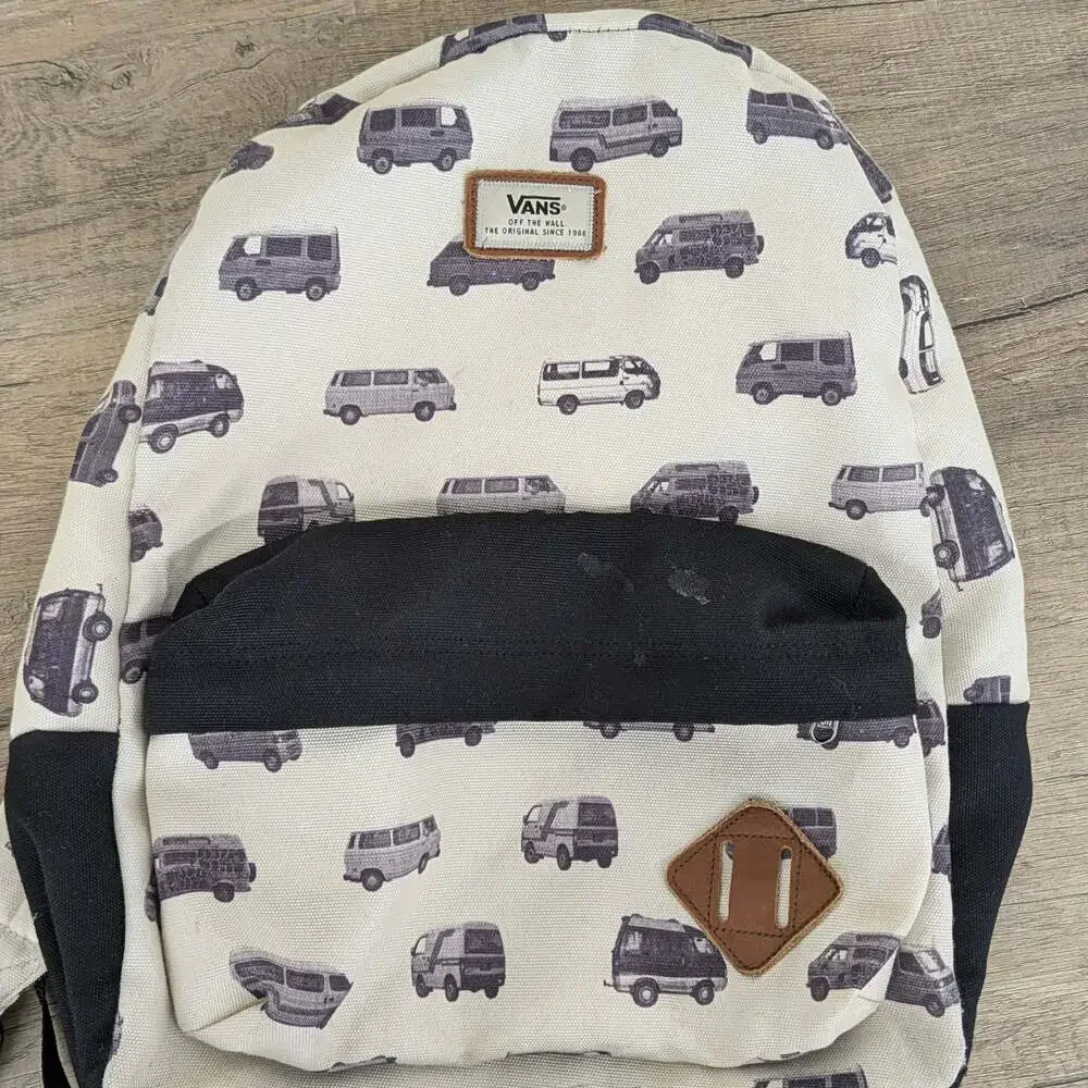 Vans Off The Wall Bus Van Print Canvas Backpack